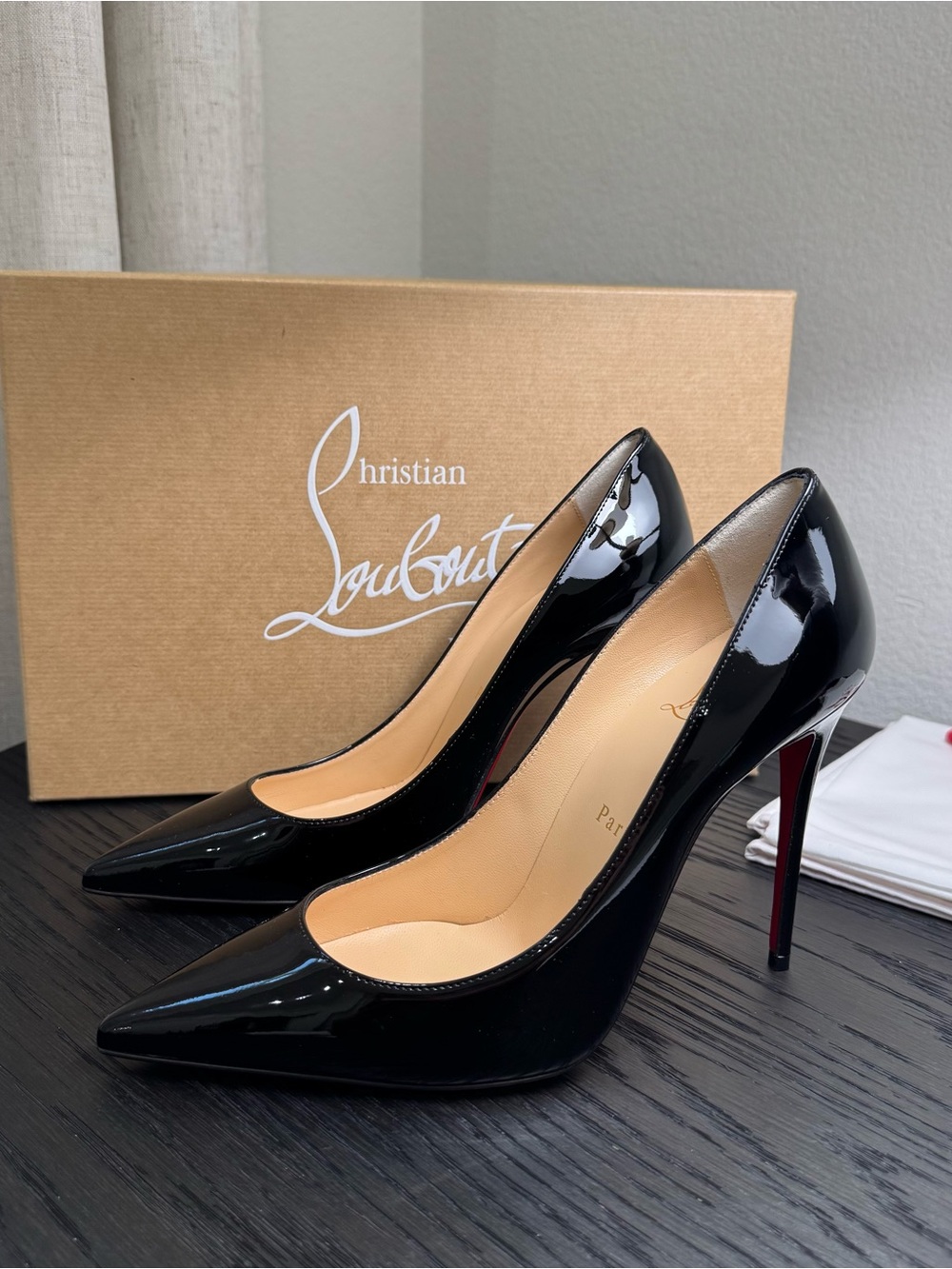 Christian Louboutin Kate 100 Pumps Patent Black 38